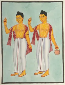 Gaur and Nitai, 1800s. Creator: Unknown