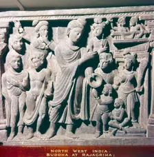 Gautama Buddha at Rajagriha, the Offering of Dust c2nd century