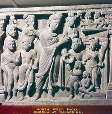 Gautama Buddha at Rajagriha, the Offering of Dust c2nd century