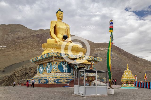 Gautama Buddha, Stok Gompa, Ladakh, India, 2023. Creator: Peter Thompson.