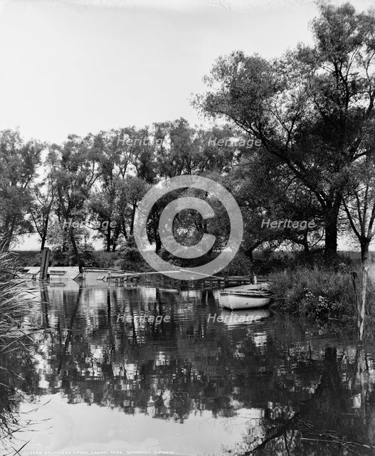 Gauthier's Canal, Lagoon Park, Sandwich, Ontario, between 1900 and 1910. Creator: Unknown.