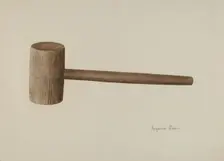 Gavel, c. 1940. Creator: Angeline Starr