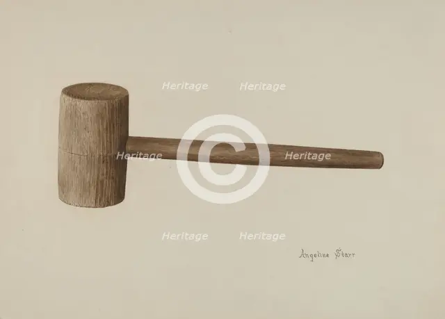 Gavel, c. 1940. Creator: Angeline Starr.