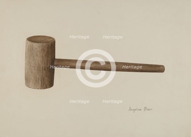 Gavel, c. 1940. Creator: Angeline Starr.