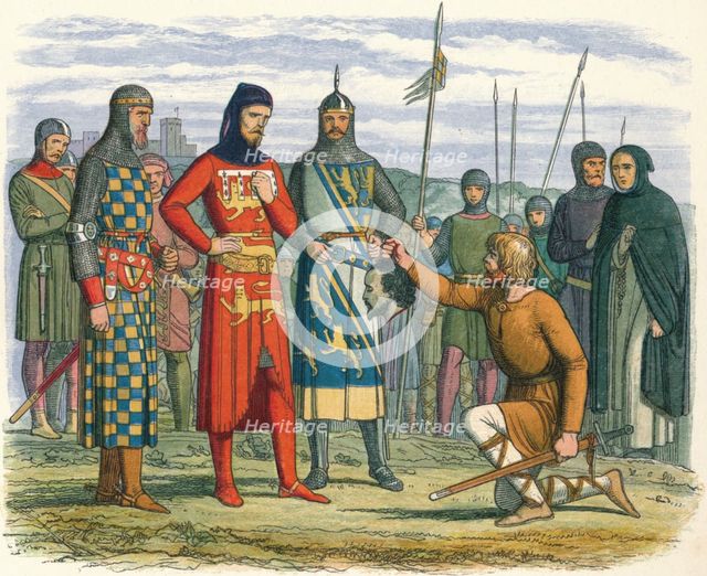 'Gaveston's head shown to the Earl of Lancaster', 1312 (1864). Artist: James William Edmund Doyle.
