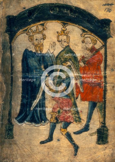 Gawain's return to court, c1375-1400.  Creator: Unknown.