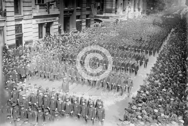 Gaynor Funeral - Broadway., 1913. Creator: Bain News Service.