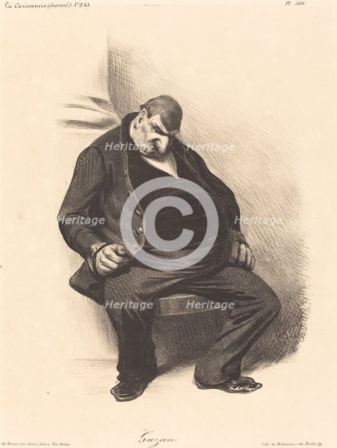 Gazan, 1835. Creator: Honore Daumier.