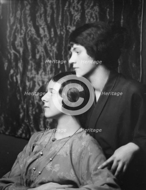 Gazarian, Olga, Miss, and unidentified woman, portrait photograph, 1932 Creator: Arnold Genthe.