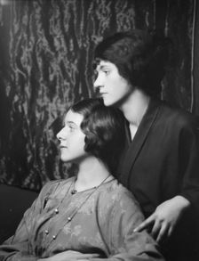Gazarian, Olga, Miss, and unidentified woman, portrait photograph, 1932 Creator: Arnold Genthe