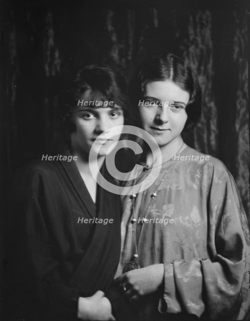 Gazarian, Olga, Miss, and unidentified woman, portrait photograph, 1932 Creator: Arnold Genthe.