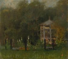 Gazebo in the Park in Strázky. Forest Scenery, 1875-1885. Creator: Ladislav Mednyanszky