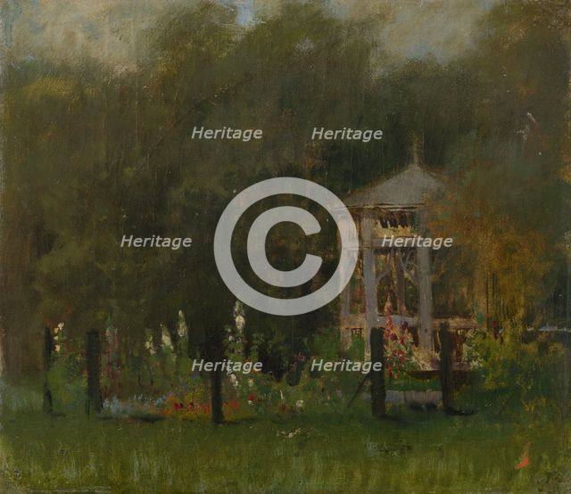 Gazebo in the Park in Strázky. Forest Scenery, 1875-1885. Creator: Ladislav Mednyanszky.