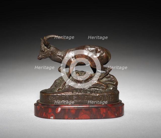 Gazelle dEthiopie, 1887. Creator: Antoine-Louis Barye (French, 1796-1875).