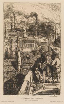 Gazette des Beaux-Arts: Le Quartier des Gobelins, 1889. Creator: Auguste Louis Lepère (French, 1849-1918)