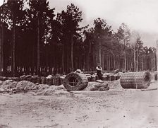 Gabions in Engineers Camp, Petersburg, 1864. Creator: Tim O'Sullivan