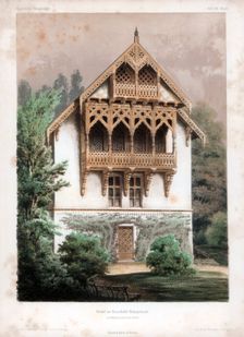 Gable on a residential building, Schonhausen, near Berlin, Germany, c1850. Artist: Anst von W Loeillot