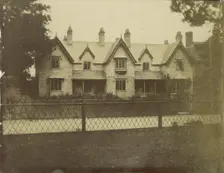 Gabled House Across Lane, 1850s. Creator: Unknown