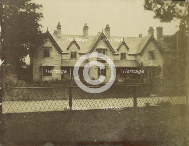 Gabled House Across Lane, 1850s. Creator: Unknown.