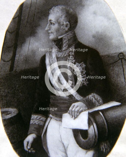 Gabriel Ciscar (1759-1829) Spanish seaman. Painting in the Palau de la Generalitat Valenciana.