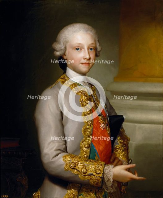 Gabriel de Borbón y Sajonia, Infante of Spain, 1767. Creator: Anton Raphael Mengs.