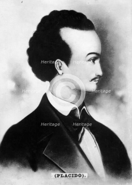 Gabriel de la Concepción Valdés [Plácido], (1809-1844), Cuban poet. Artist: Unknown