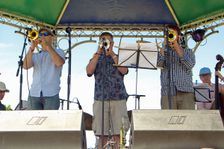Gabriel Garrick, Chris Coull, Jack Kendon, Love Supreme Jazz Festival, Glynde Place, East Sussex, 20 Artist: Brian O'Connor