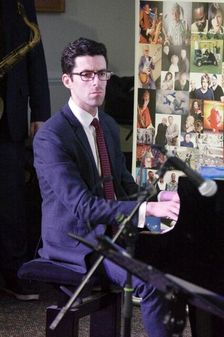 Gabriel Latchin, Nat Steele Quartet with Grant Stewart, Watermill Jazz Club, Surrey, 4 Feb 2020. Creator: Brian O'Connor