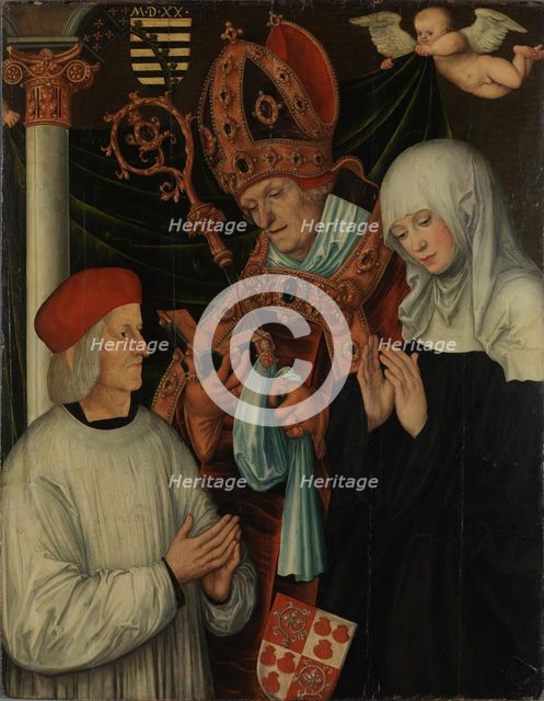 Gabriel of Eyb, Bishop of Eichstätt, with Saints Willibald and Walburga, 1520.
