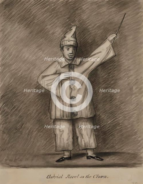 Gabriel Ravel as the Clown, 1855-1859. Creator: Alfred Jacob Miller.