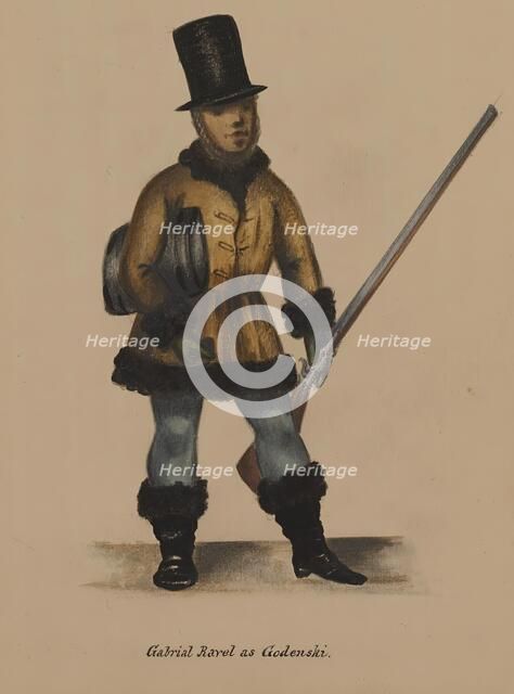 Gabriel Ravel as Godenski, 1855-1859. Creator: Alfred Jacob Miller.