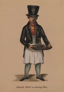 Gabriel Ravel as Sawney Box [Verso: Unfinished Study for Recto], 1855-1859. Creator: Alfred Jacob Miller