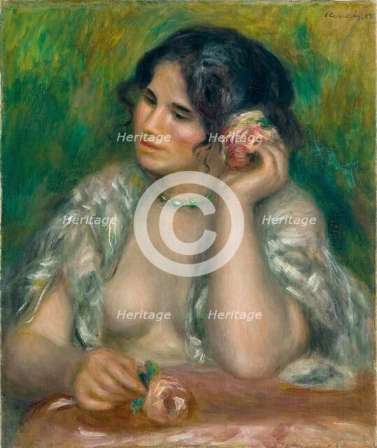 Gabrielle à la rose. Artist: Renoir, Pierre Auguste (1841-1919)