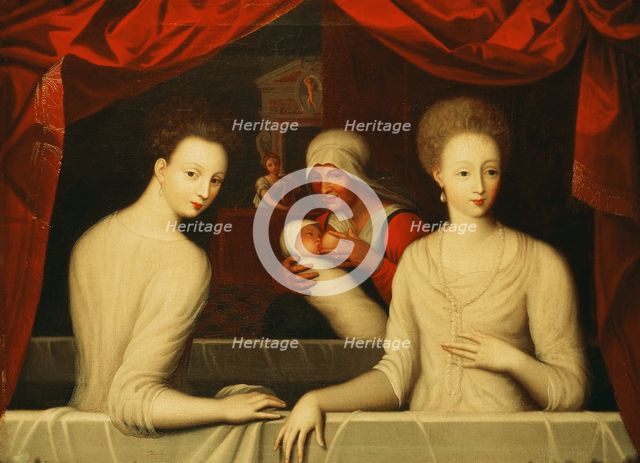 Gabrielle d'Estrées and one of her sisters, duchesse de Villars, End of 16th century. Artist: Anonymous  