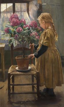 Gabrielle Frederic, the Artist's Daughter, 1907. Creator: Leon Frederic