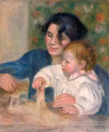 Gabrielle Renard and infant son, Jean, 1896. Artist: Renoir, Pierre Auguste (1841-1919)
