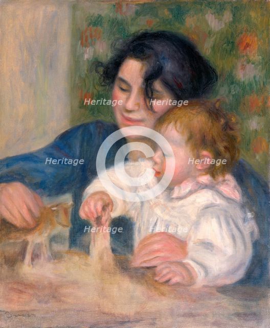 Gabrielle Renard and infant son, Jean, 1896. Artist: Renoir, Pierre Auguste (1841-1919)