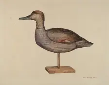 Gadwall Decoy, c. 1939. Creator: Samuel W. Ford