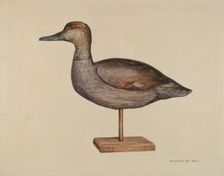 Gadwall Decoy, c. 1939. Creator: Samuel W. Ford
