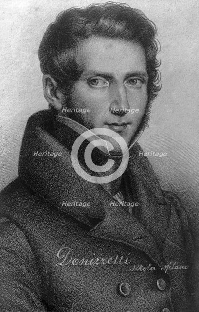 Gaetano Donizetti (1797-1848), Italian composer, 20th century. Artist: Unknown