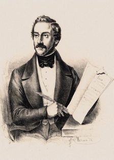 Gaetano Donizetti working on the opera Lucia di Lammermoor