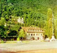 Gagra: from the wharf, between 1905 and 1915. Creator: Sergey Mikhaylovich Prokudin-Gorsky