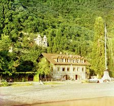 Gagra: from the wharf, between 1905 and 1915. Creator: Sergey Mikhaylovich Prokudin-Gorsky