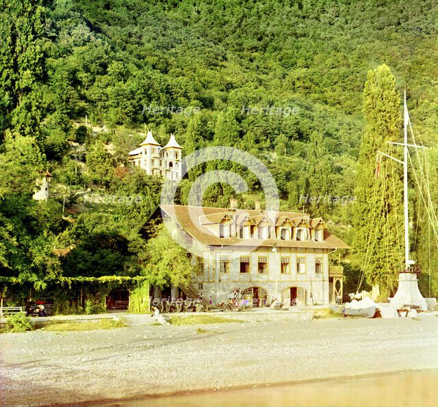 Gagra: from the wharf, between 1905 and 1915. Creator: Sergey Mikhaylovich Prokudin-Gorsky.