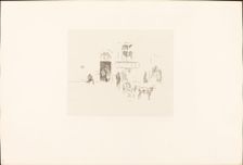 Gaiety Stage Door, 1879/1887. Creator: James Abbott McNeill Whistler