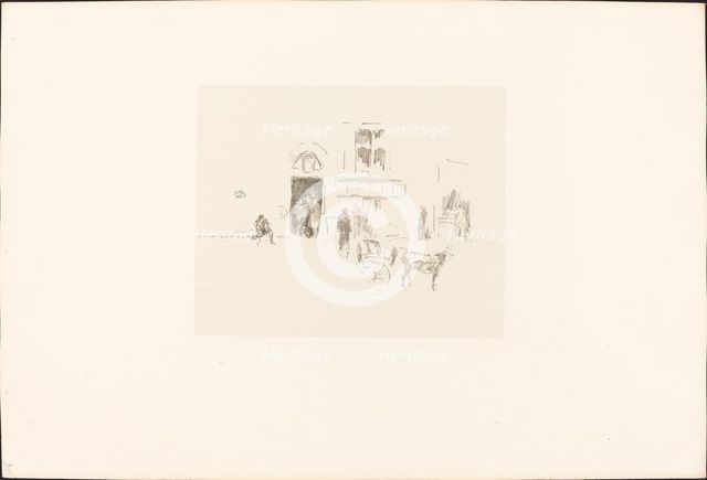 Gaiety Stage Door, 1879/1887. Creator: James Abbott McNeill Whistler.