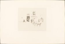 Gaiety Stage Door, 1879/1887. Creator: James Abbott McNeill Whistler