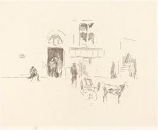 Gaiety Stage Door, 1879/1887. Creator: James Abbott McNeill Whistler