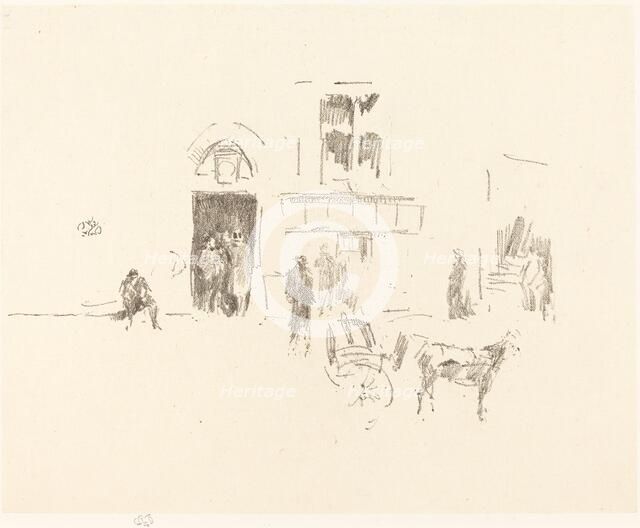 Gaiety Stage Door, 1879/1887. Creator: James Abbott McNeill Whistler.