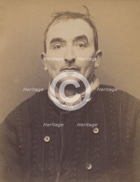 Gaillard. Pierre, Auguste. 47 ans, né à Foulanges (Cantal). Employé de commerce. Anarchist..., 1894. Creator: Alphonse Bertillon.